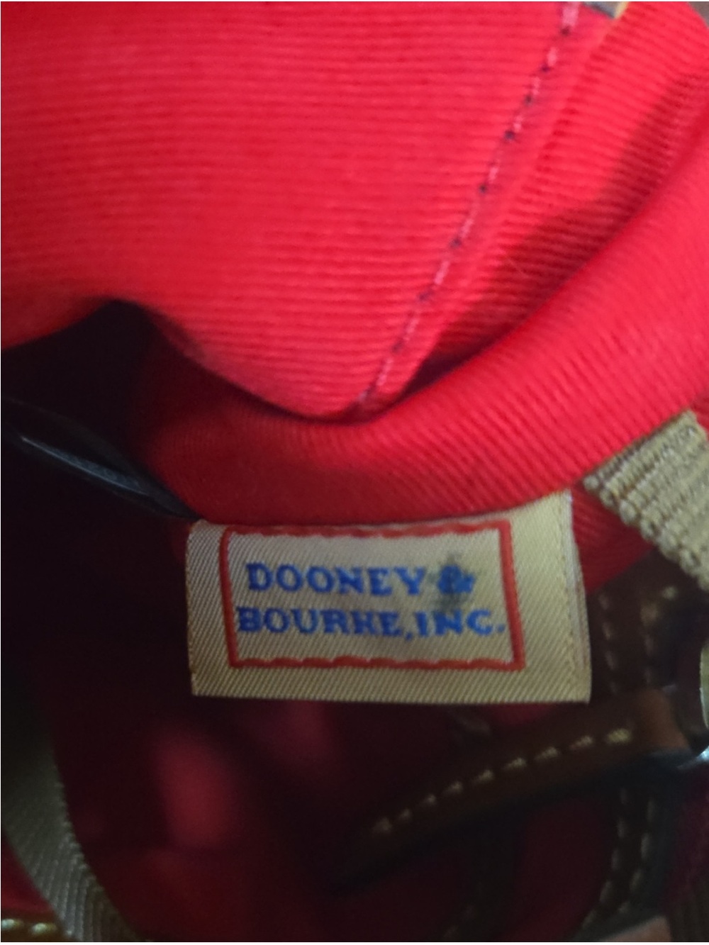 Dooney & Bourke Green Canvas Crossbody with Brown Leather Trim - Picture 9 of 10